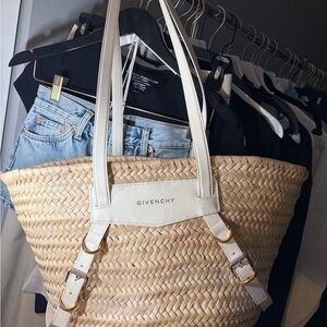 Givenchy Beige and White Tote Bag